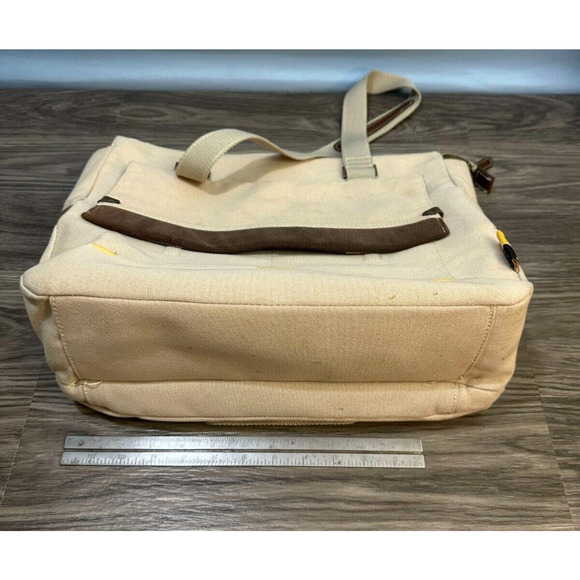 Case Logic Beige Canvas Laptop Bag with Floral Multicolor Multi Pocket Zippered - Picture 14 of 16